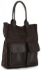 Kožené kabelka shopper bag Vittoria Gotti čokoládová V27A